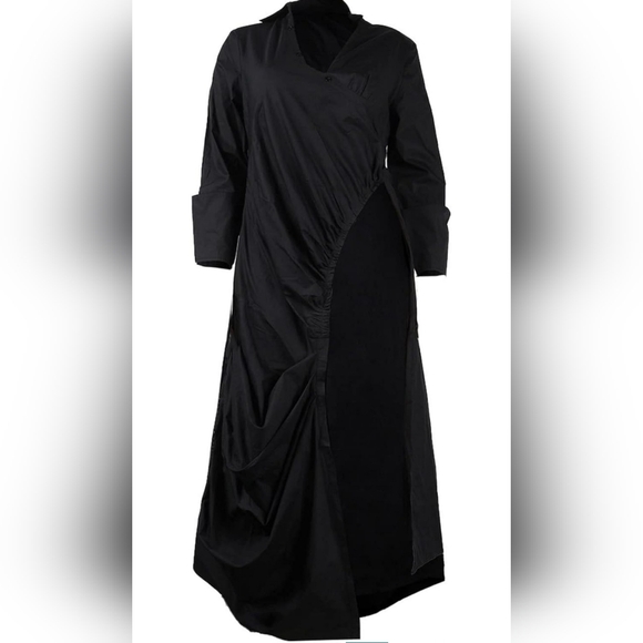 Asymmetrical Maxi Shirt Dress NWOT - Picture 4 of 5